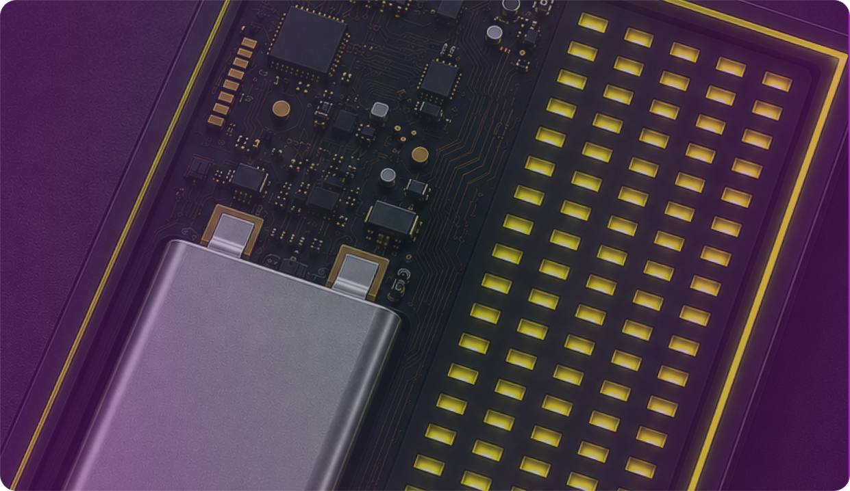 Inside view of an electronic card